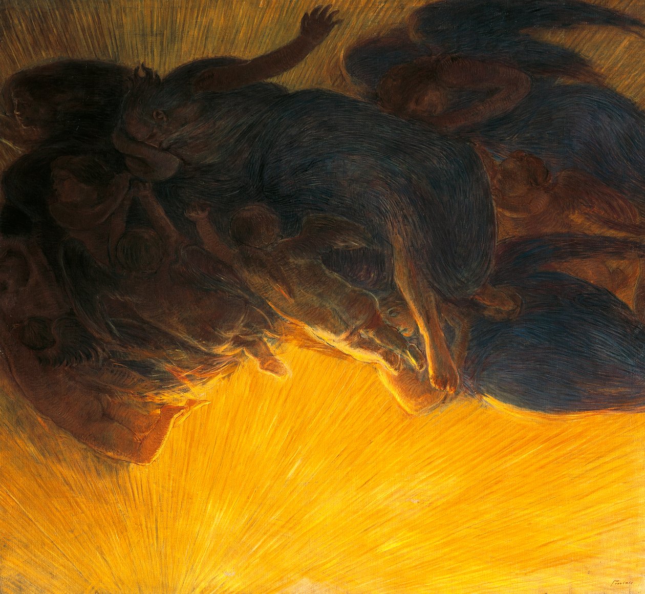 ışığın yaratılması by Gaetano Previati