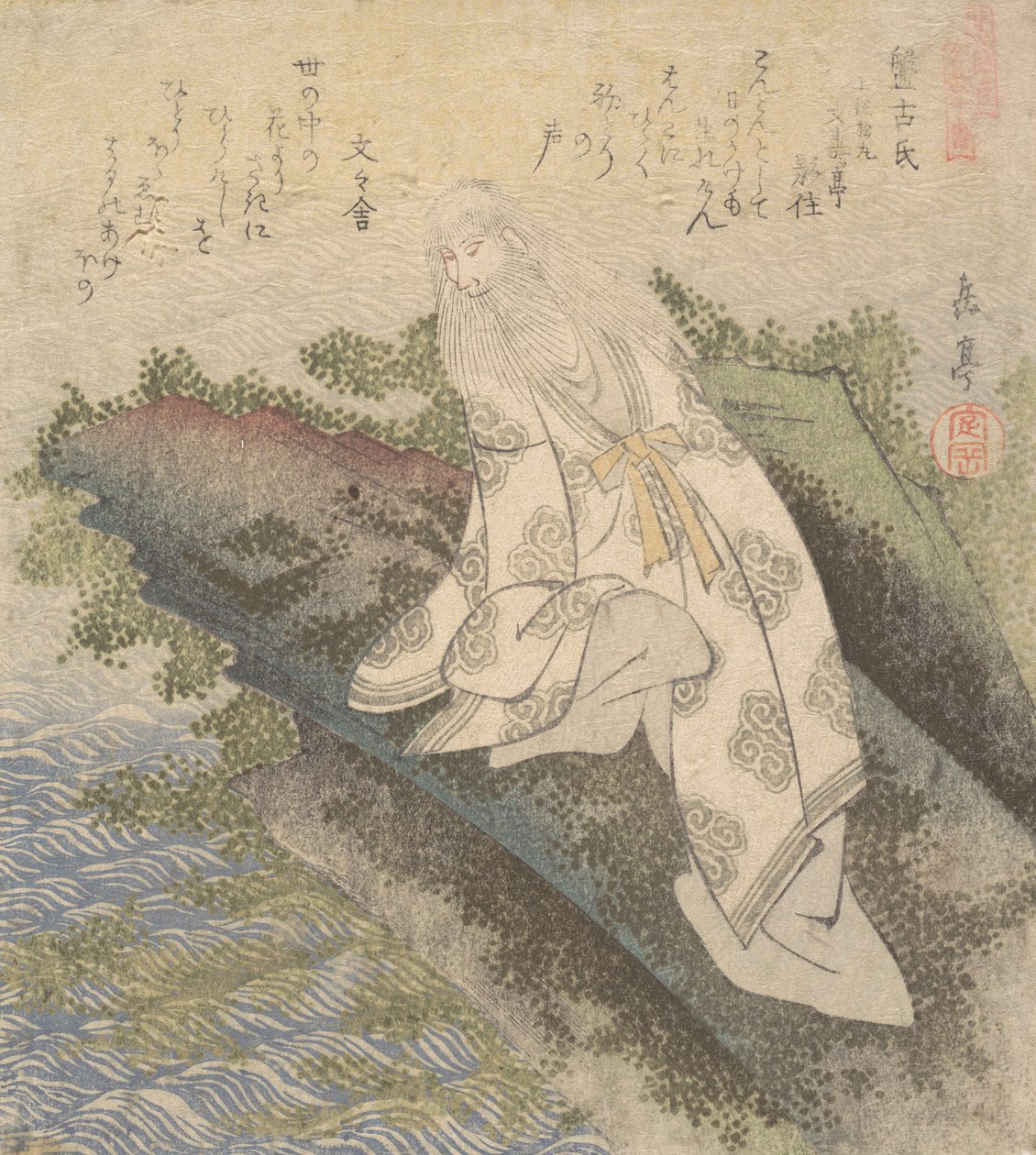 Banko, bir Çinli Bilge, 19. yüzyıl. by Gakutei