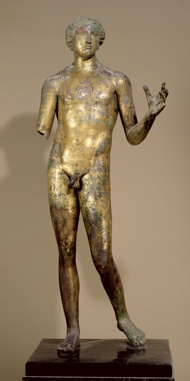 Apollo, Lillebonne'dan (altın yaldızlı bronz) by Gallo Roman