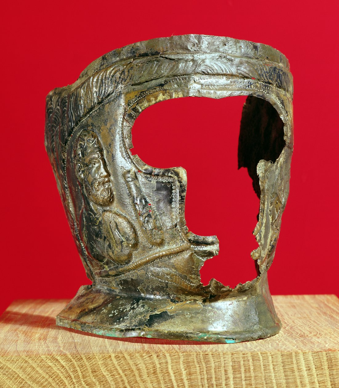 Gallo-Romen gladyatör maskesi, MÖ 1. yüzyılın sonu (bronz) by Gallo Roman