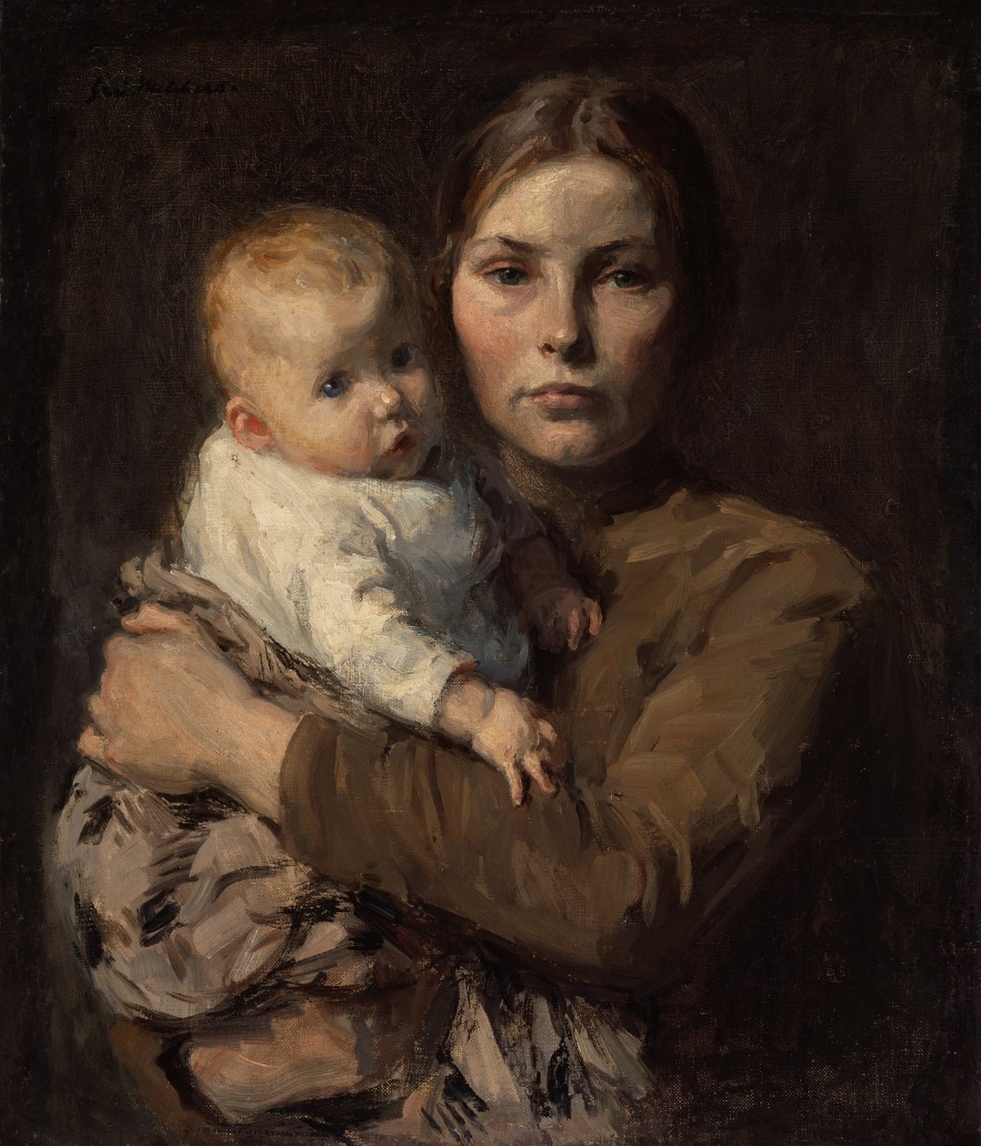 Anne ve Çocuk, c. 1906. by Gari Melchers