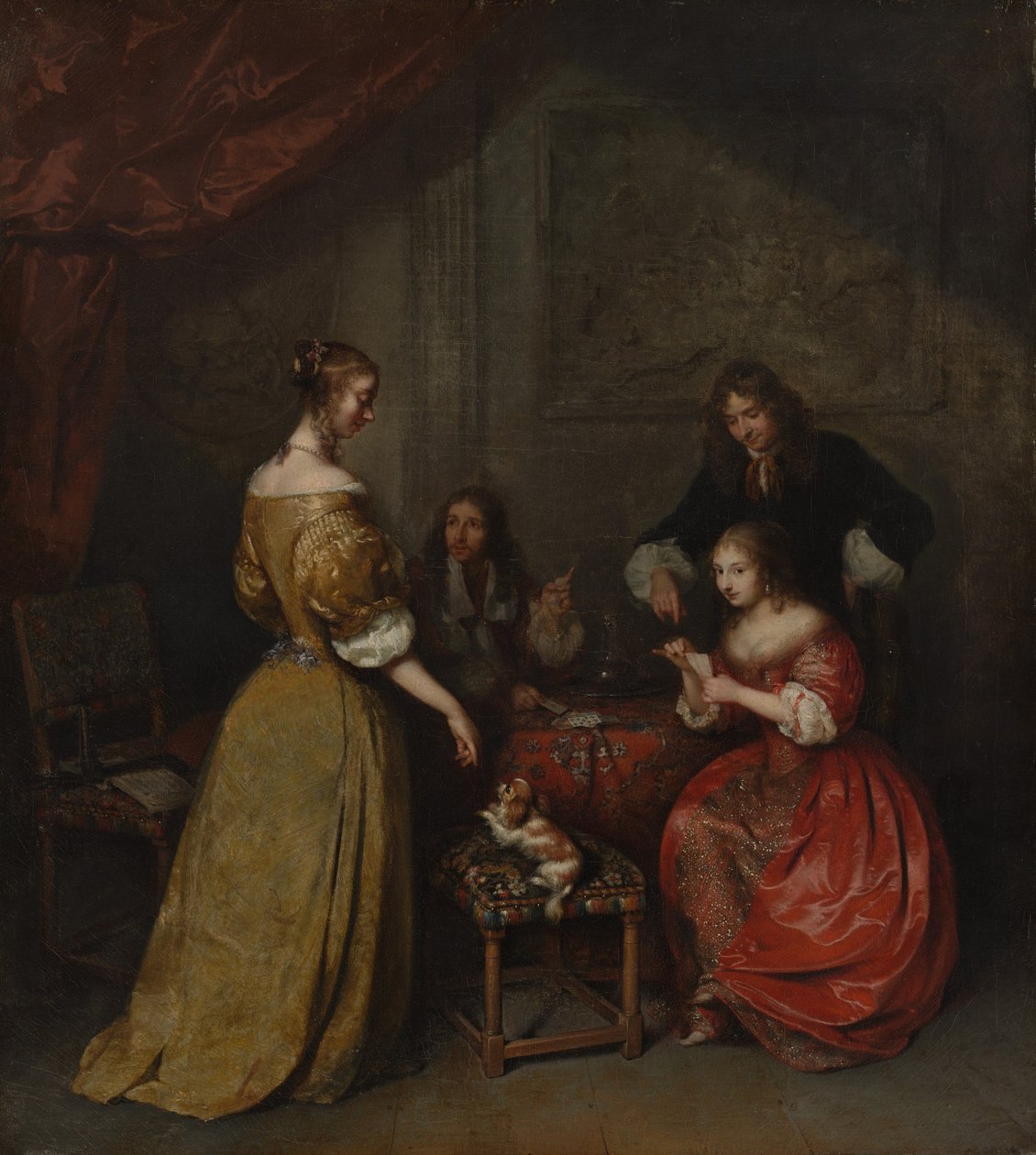 Kart Partisi, ca. 1665. by Gaspar Netscher