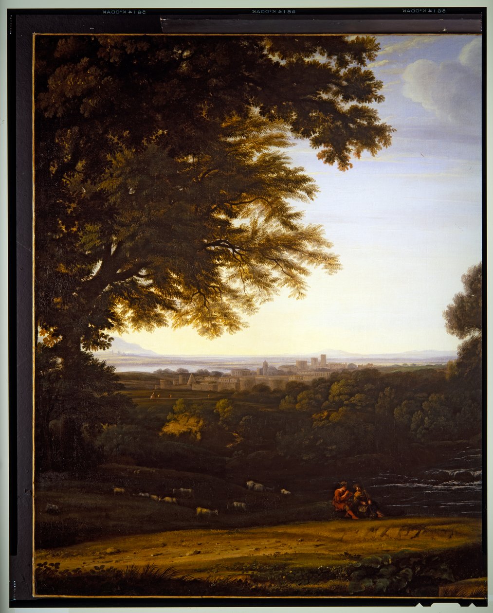 İtalyan Pastoral Manzarası, detay, tarihsiz by Gaspard Poussin Dughet