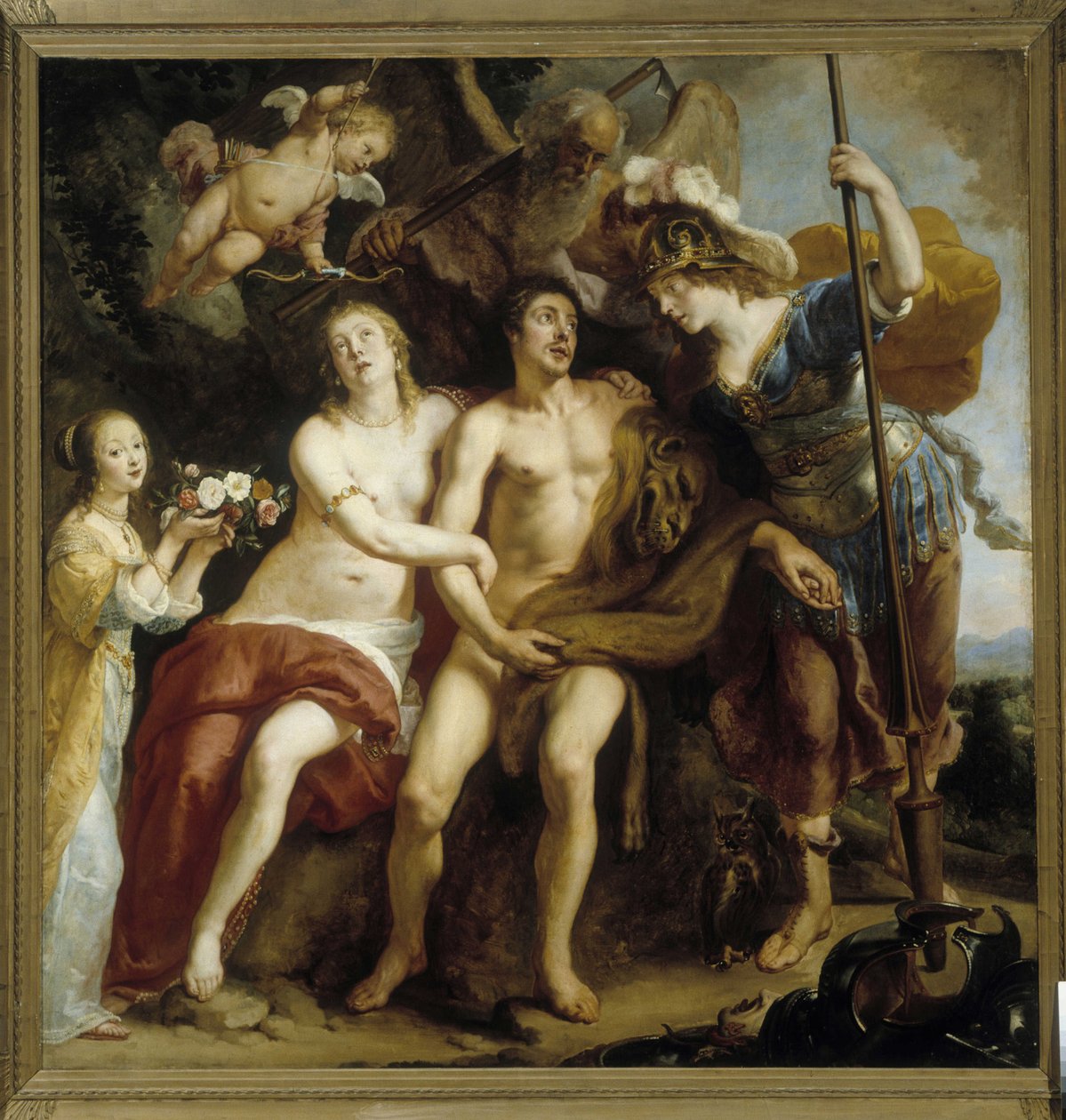 Herkül, Omphale ve Minerva by Gaspard de Crayer