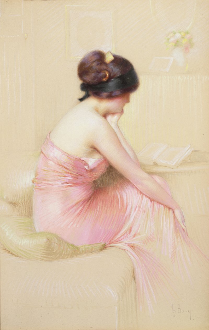 Meditasyon (kağıt üzerinde pastel) by Gaston Bouy