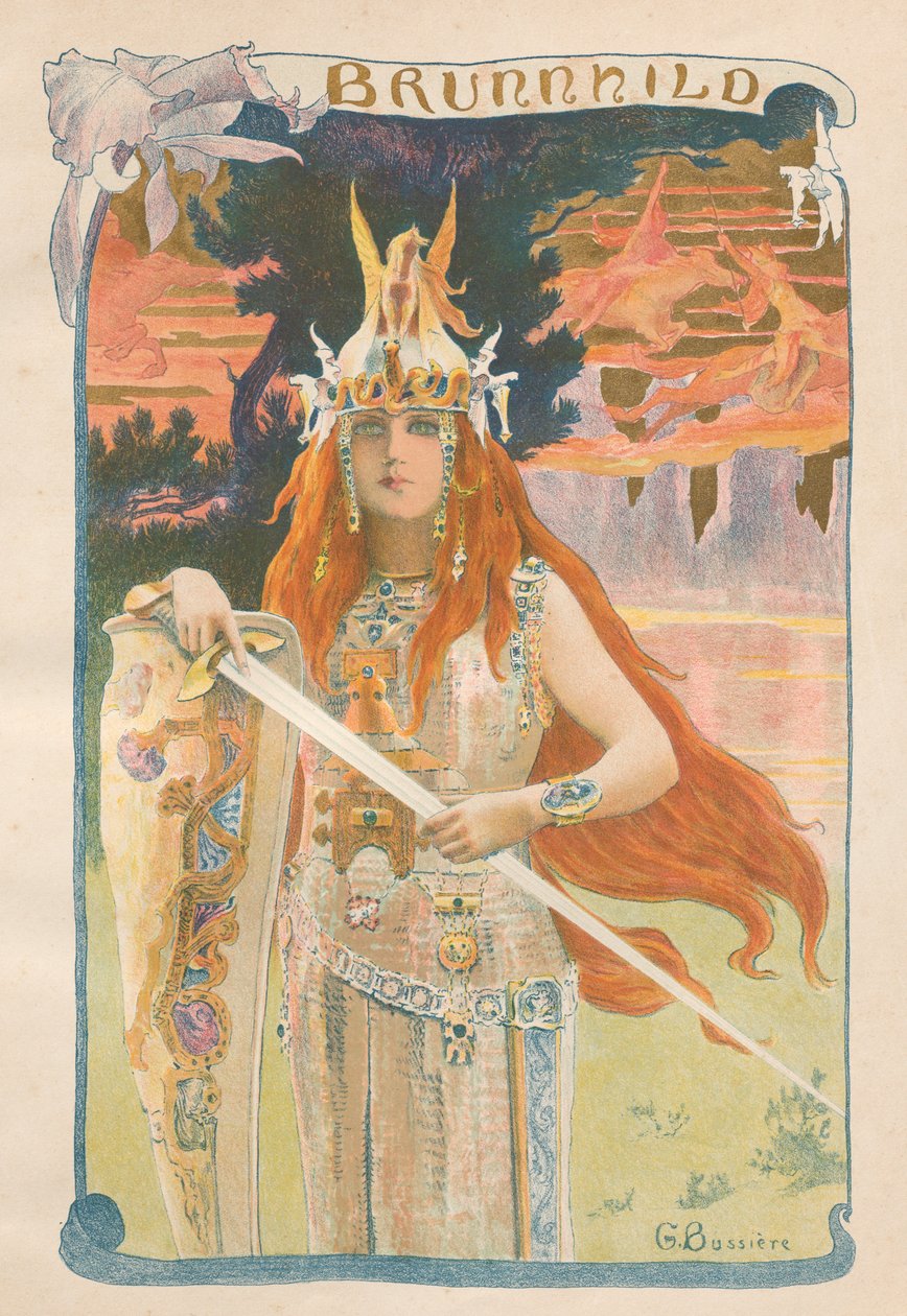 Brunnhild, 1899. by Gaston Bussiere