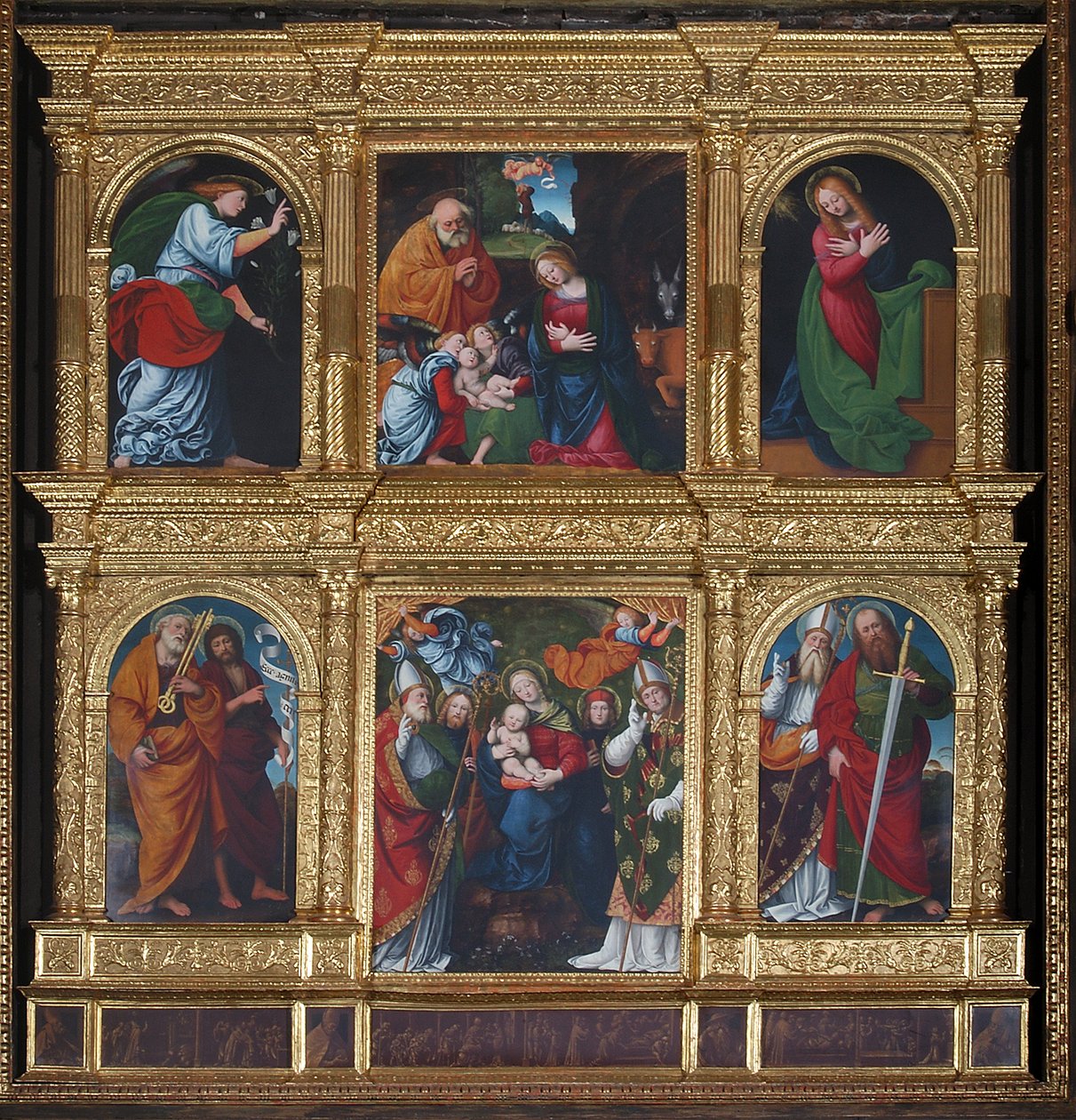 Müjde ve Doğuş, 1516 by Gaudenzio Ferrari