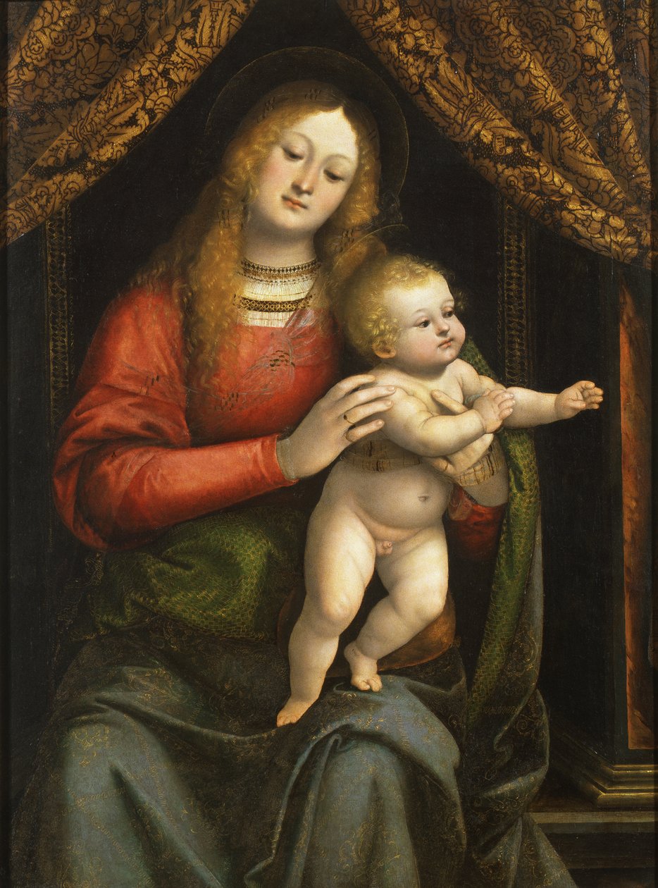 madonna ve çocuk by Gaudenzio Ferrari
