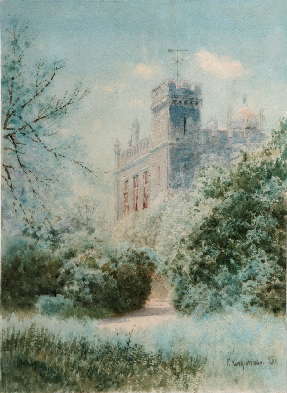 Vorontsovsky Sarayı. Kırım, 1895 by Gavril Pavlovich Kondratenko