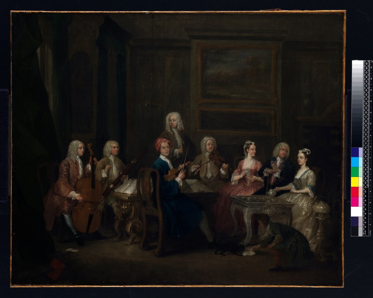 Müzikli Bir Parti: Mathias Ailesi, c.1730 by Gawen Hamilton