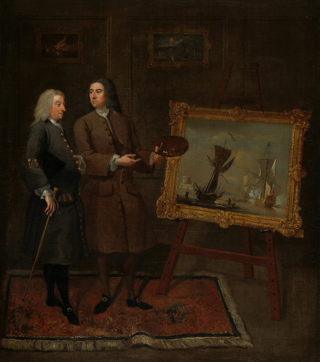 Thomas Walker ve Peter Monamy, c. 1735. by Gawen Hamilton