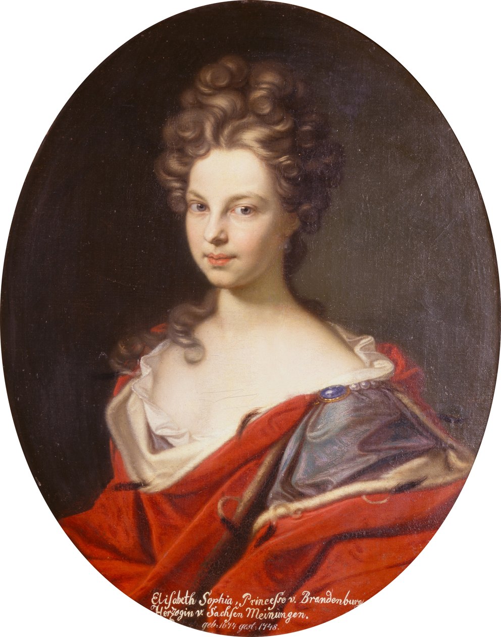 Elisabeth Sophia, Prenses v. Brandenburg Düşesi v. Saksonya Meiningen. by Gedeon Romandon