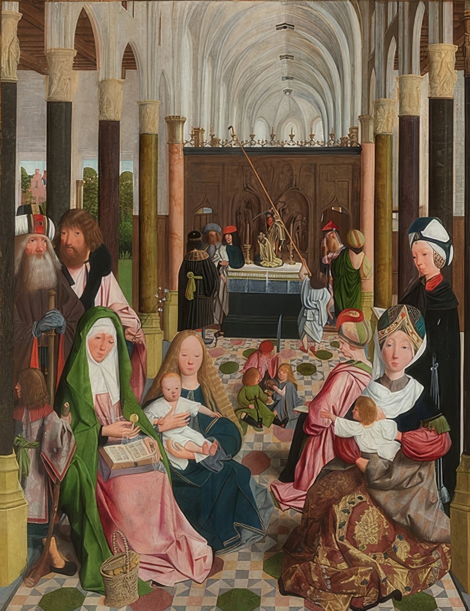 Kutsal akrabalık. 1495 civarında by Geertgen Tot sint Jans