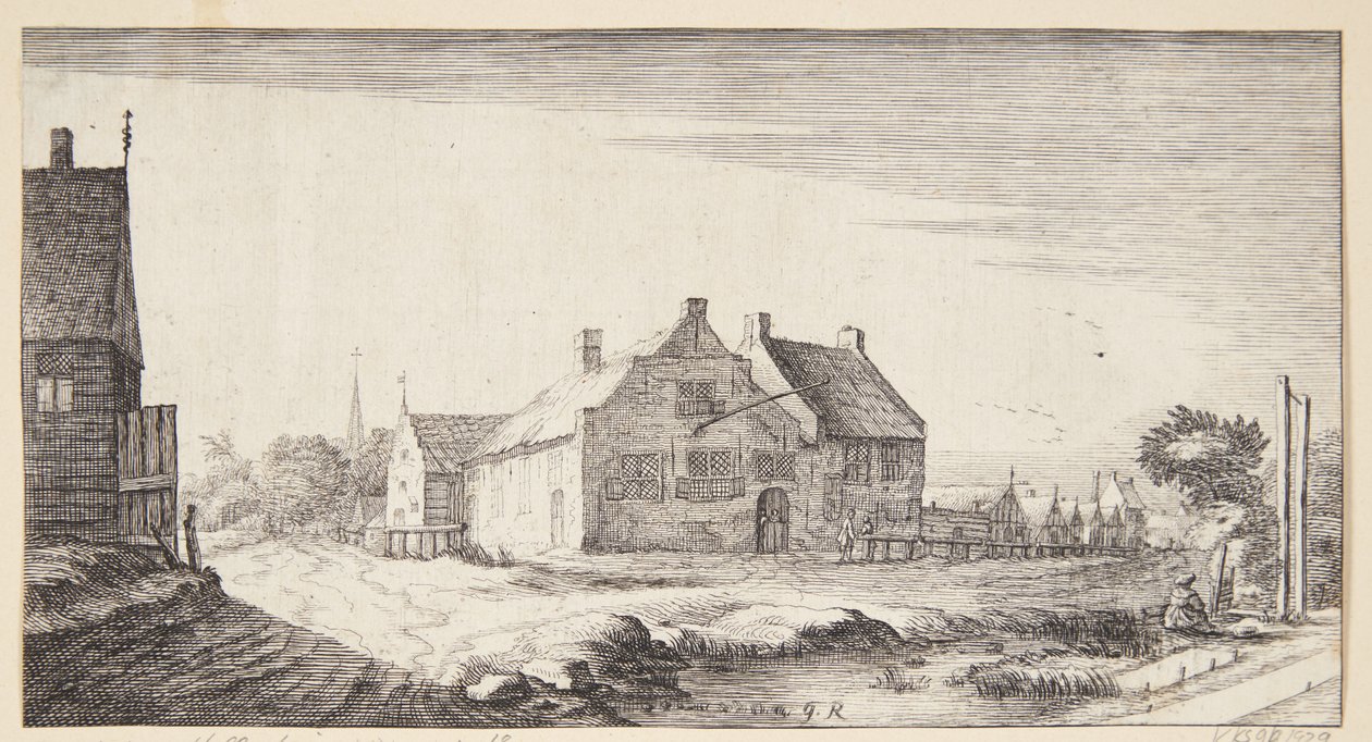 Domhuset ve Ouderkerk aan de Amstel by Geertruyt Roghman