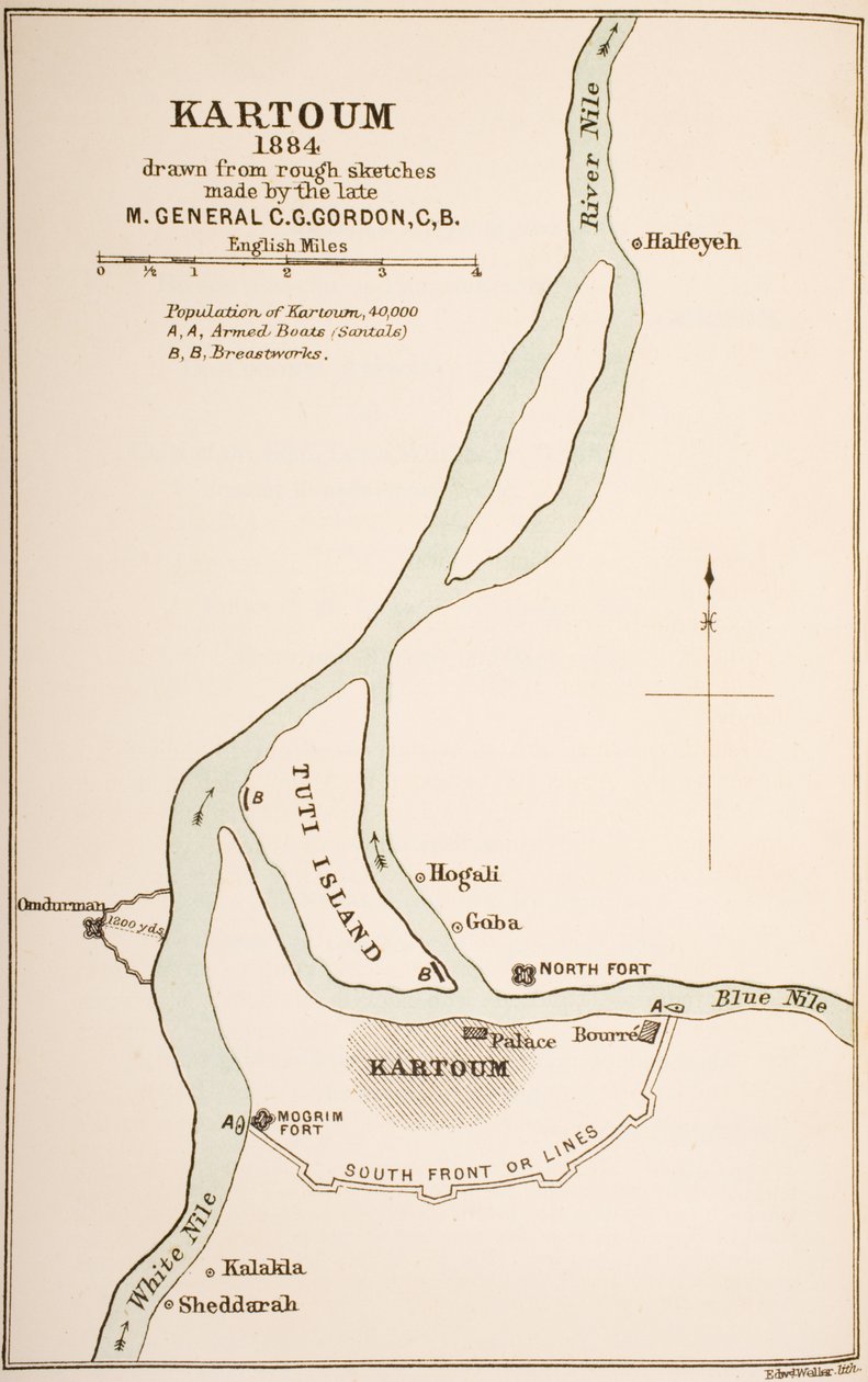 Hartum, Sudan, 1884, `The Journals of Tümgeneral C.G. Gordon, CBat Khartoum