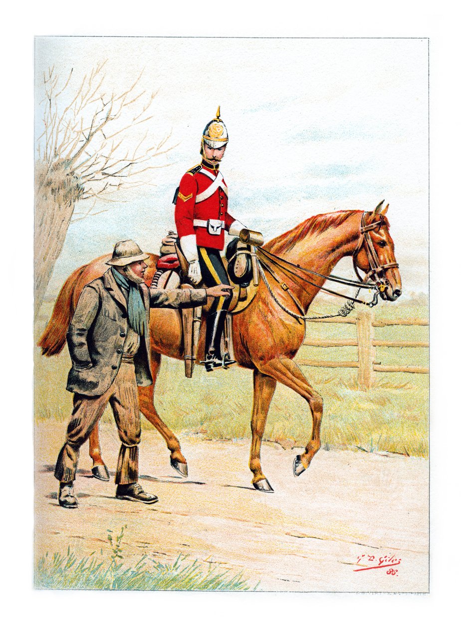 1. Kraliyet Ejderhaları, c1890. by Geoffrey Douglas Giles