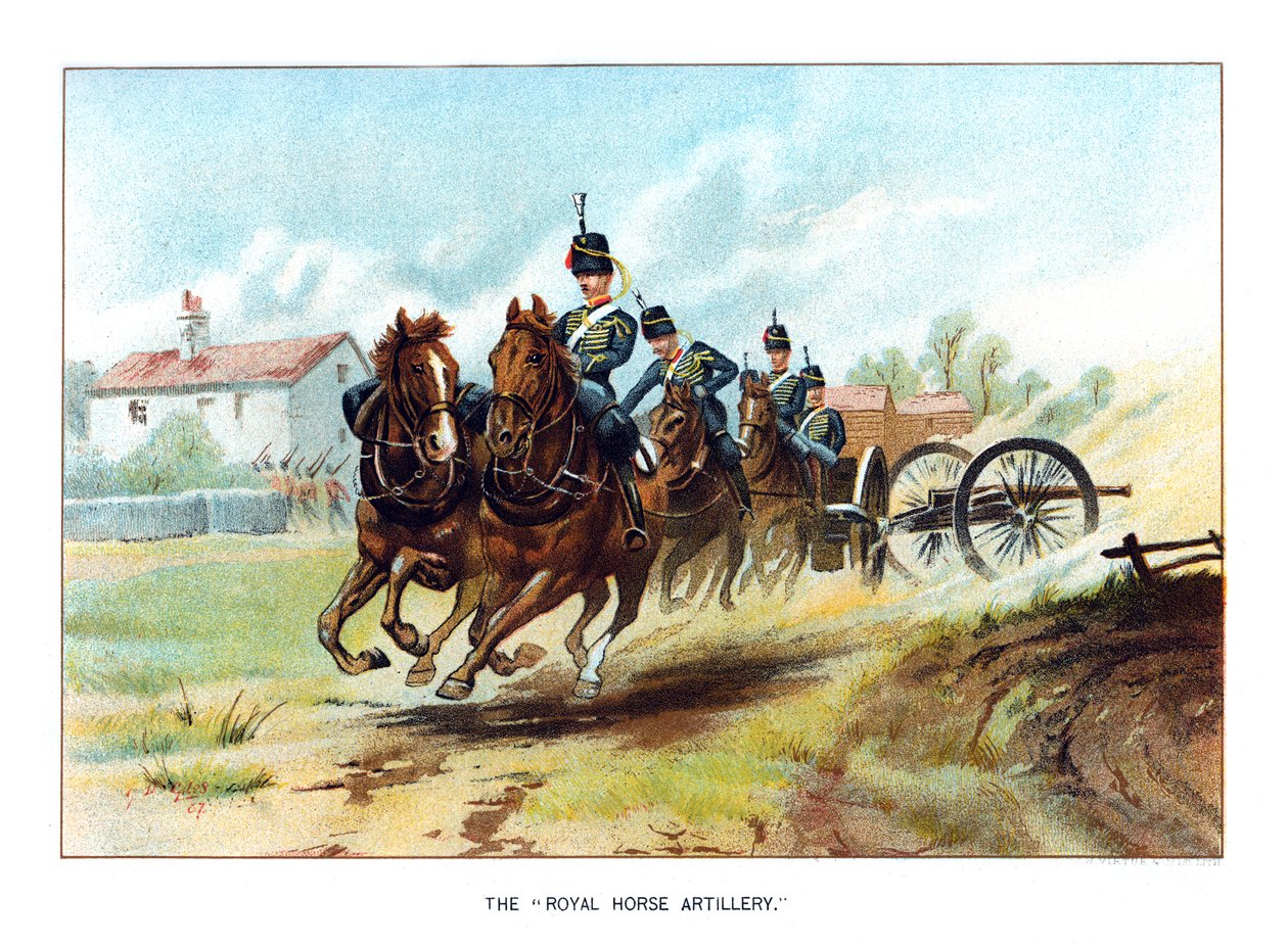 Kraliyet Atlı Topçu, c1890. by Geoffrey Douglas Giles