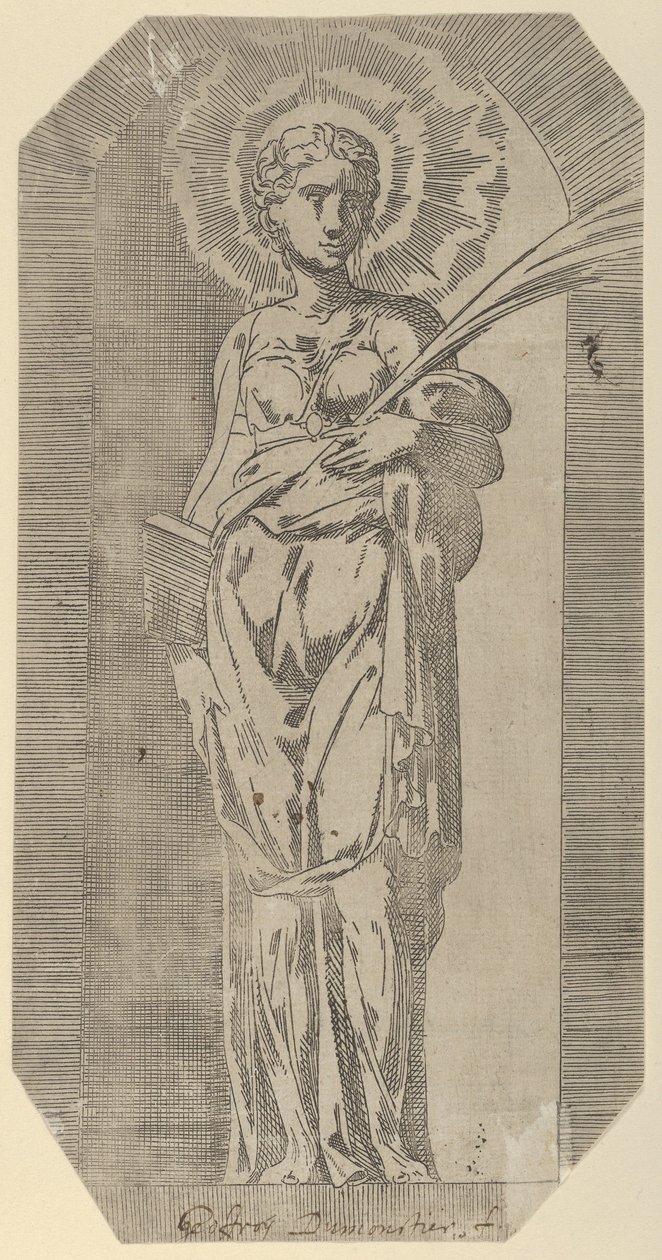 Dişi bir Aziz, 16. yüzyıl. by Geoffroy Dumoûtier