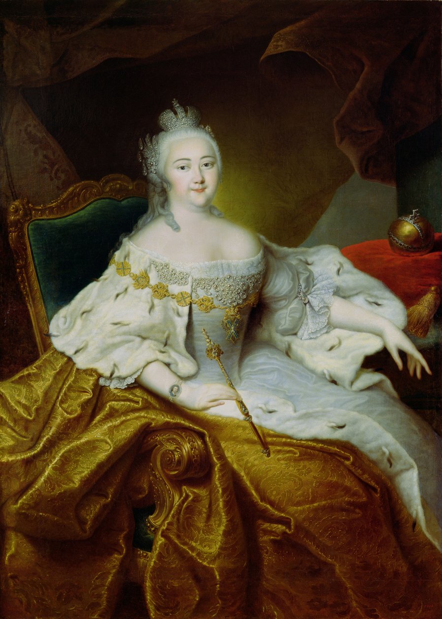 İmparatoriçe Elizabeth Petrovna'nın Portresi, c.1745 by Georg Christoph Grooth