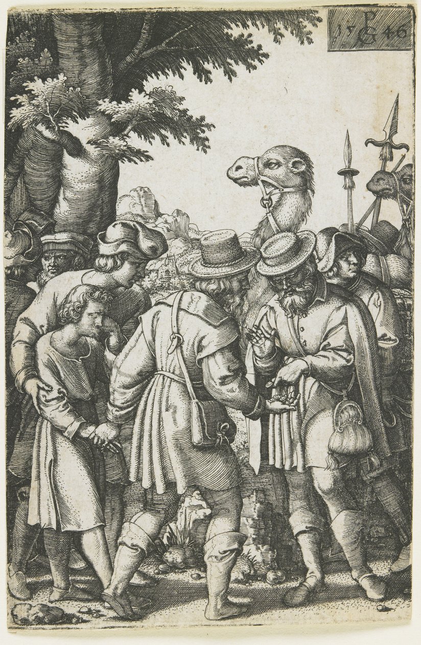 Yusuf, İsmailoğullarına Satıldı, 1546 by Georg Pencz