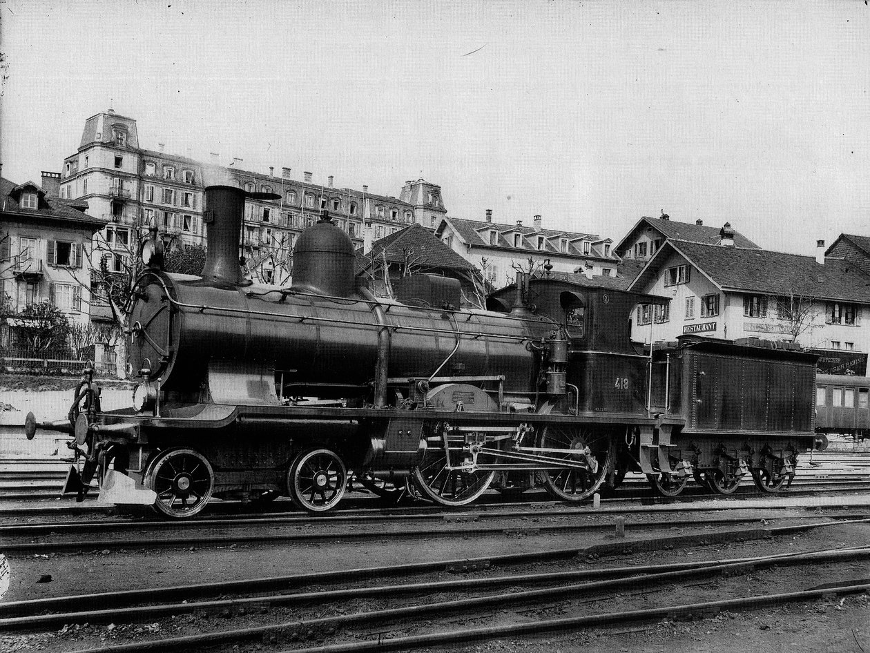 Ekspres tren lokomotifi A 2/4 No. 418 İsviçre Federal Demiryolları by Georg Wilhelm Hecklau