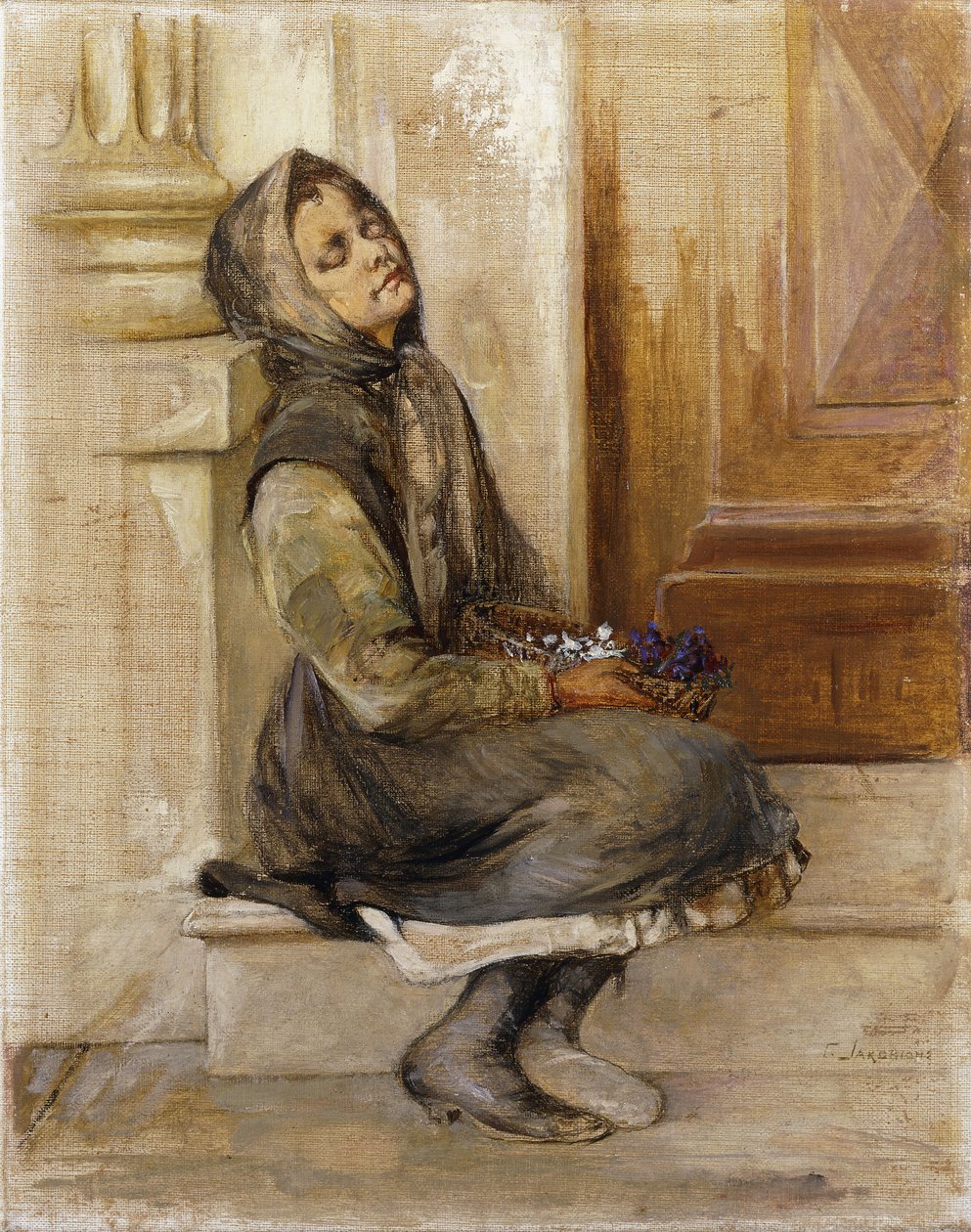 Çiçek Satıcısı by Georg Jacobides