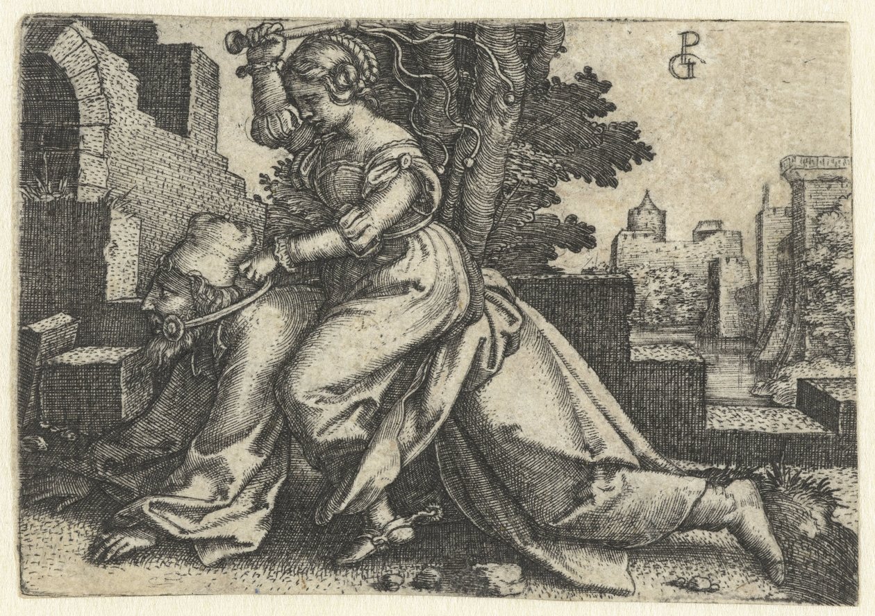 Aristoteles en Phyllis (Campape) by Georg Pencz