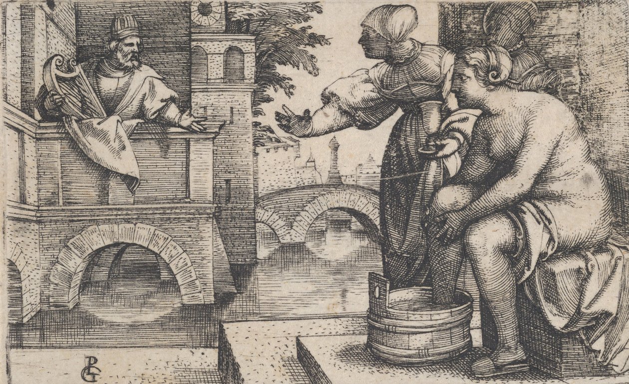 David ve Bathsheba. by Georg Pencz