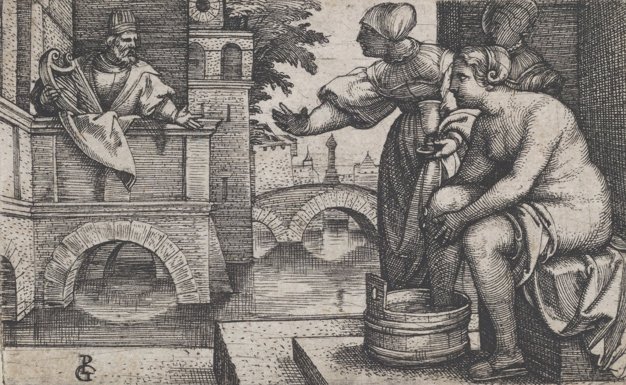 David ve Bathsheba. by Georg Pencz