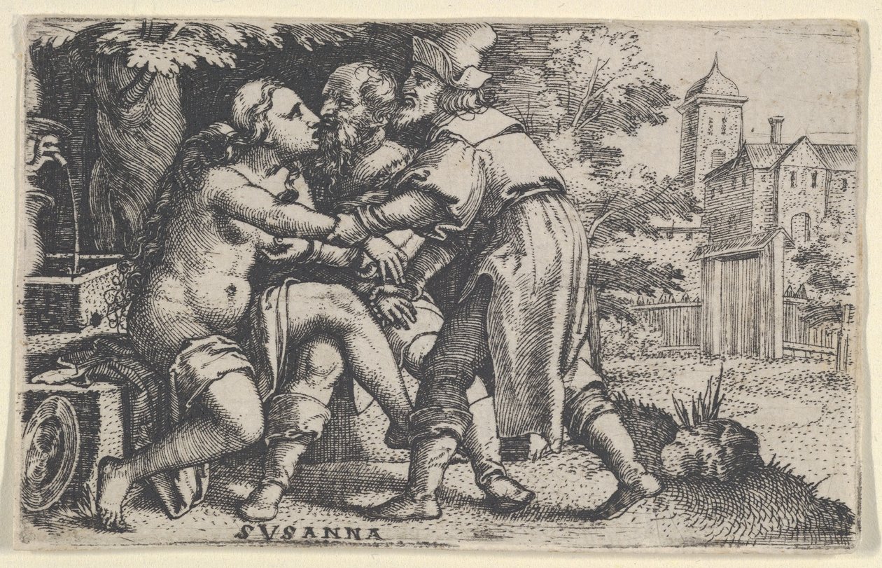 Susanna ve Yaşlılar. by Georg Pencz