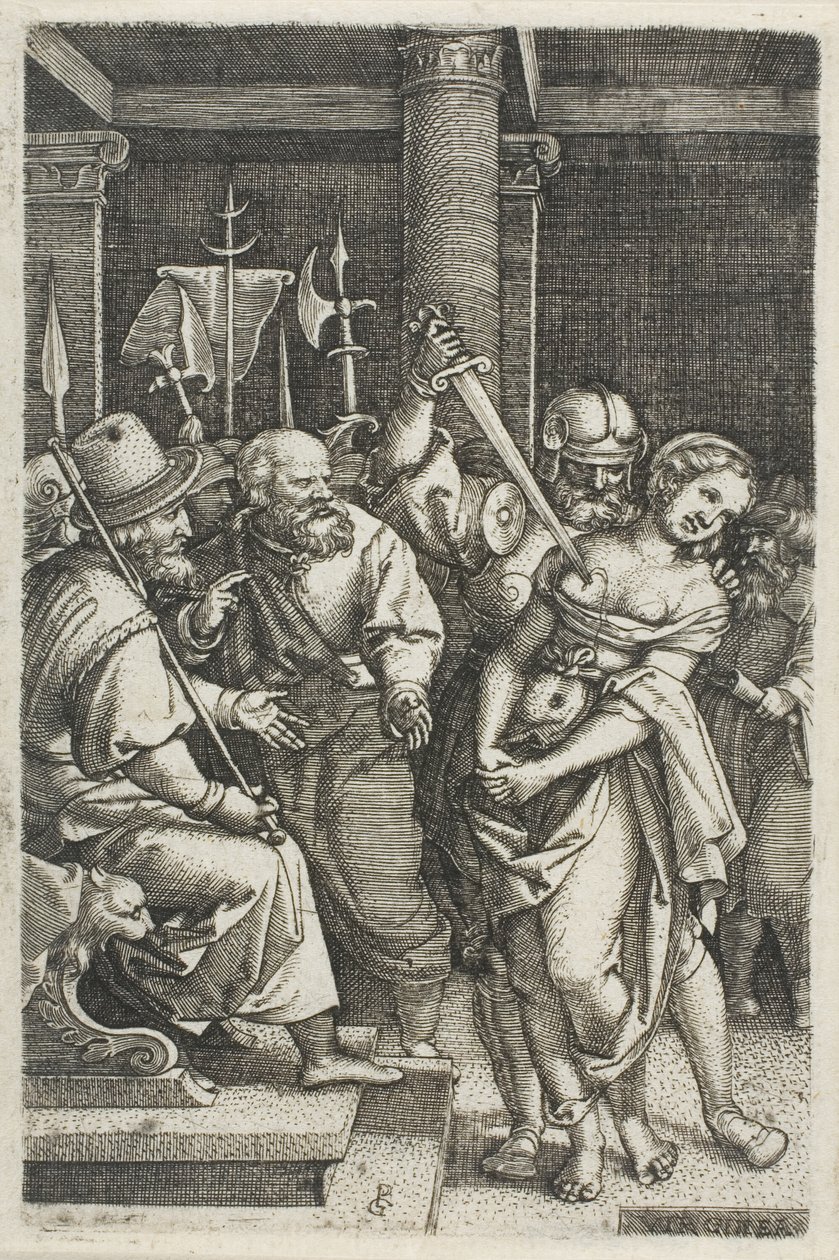 Virginius Kızını Öldürüyor by Georg Pencz