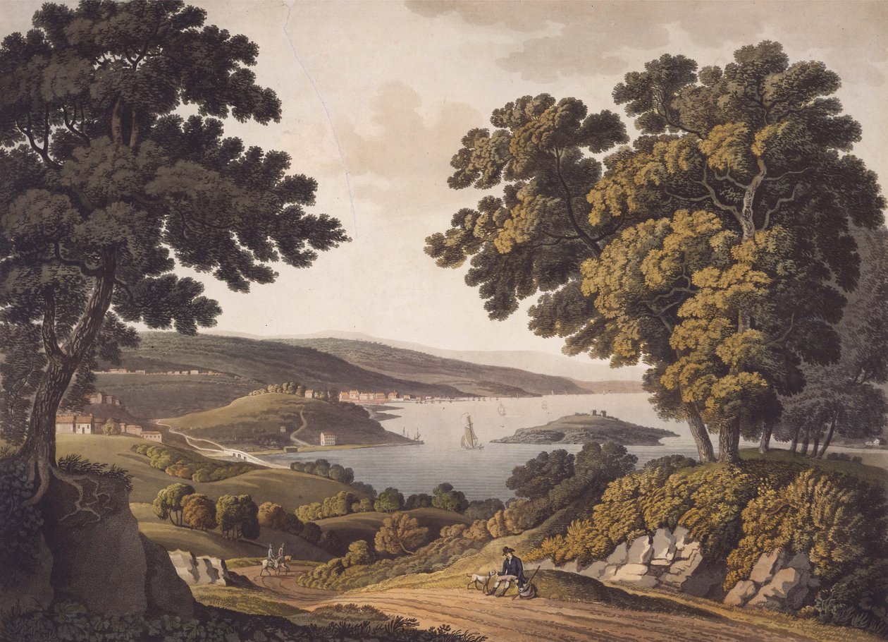 George Town ve Federal Şehir veya Washington Şehri, 1801 (aquatint) by George Beck
