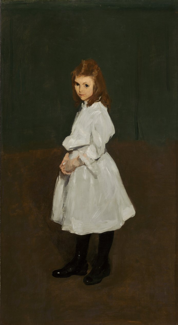 Beyazlı Küçük Kız (Queenie Burnett) by George Wesley Bellows