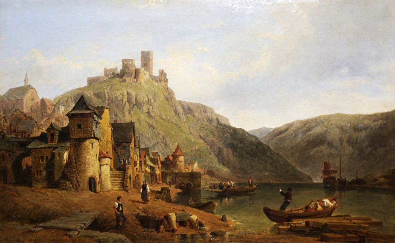 Moselle üzerinde Beilstein by George Clarkson Stanfield