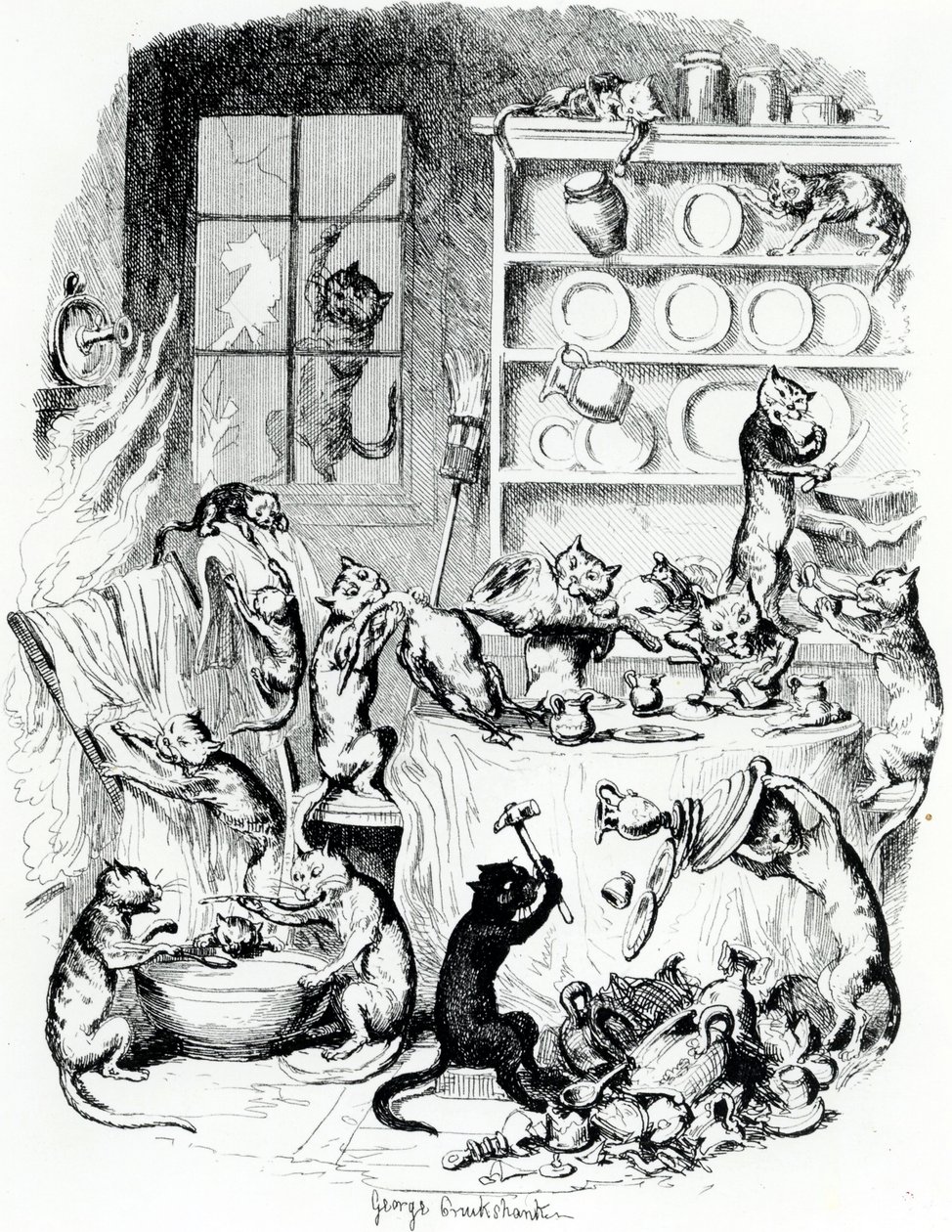 PrintBook İllüstrasyon, 1847 by George Cruikshank