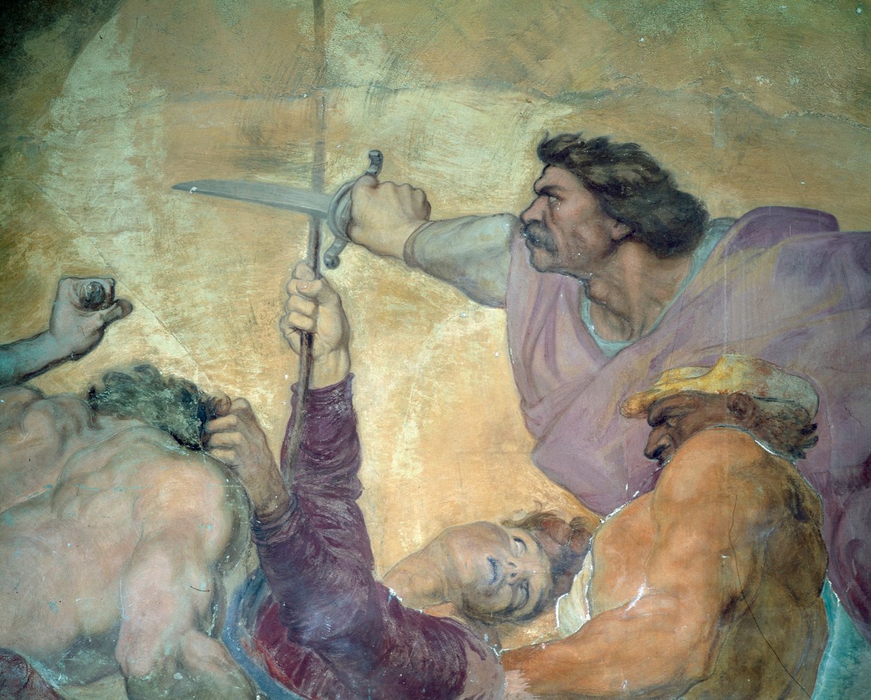 Doktorun Cezası Detayı, Villa Medicea di Careggi freski by George Frederick Watts