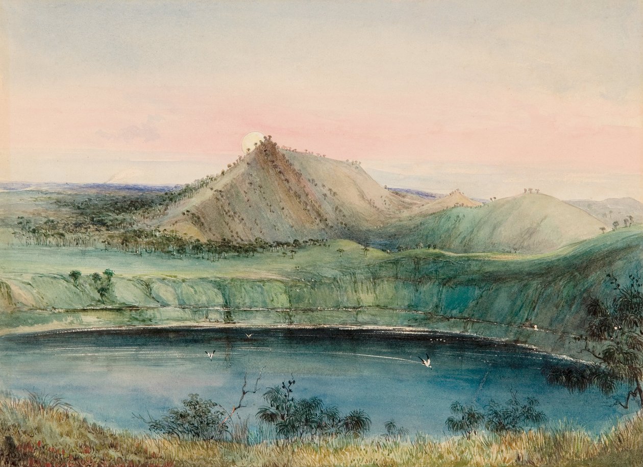 Mavi Göl, Gambier Dağı by George French Angas