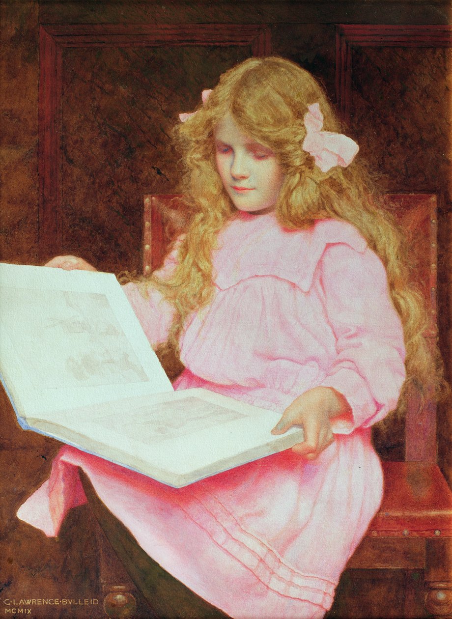 Resimli kitap, 1909 (kağıt üzerinde wc ve kurşun kalem) by George Lawrence Bulleid