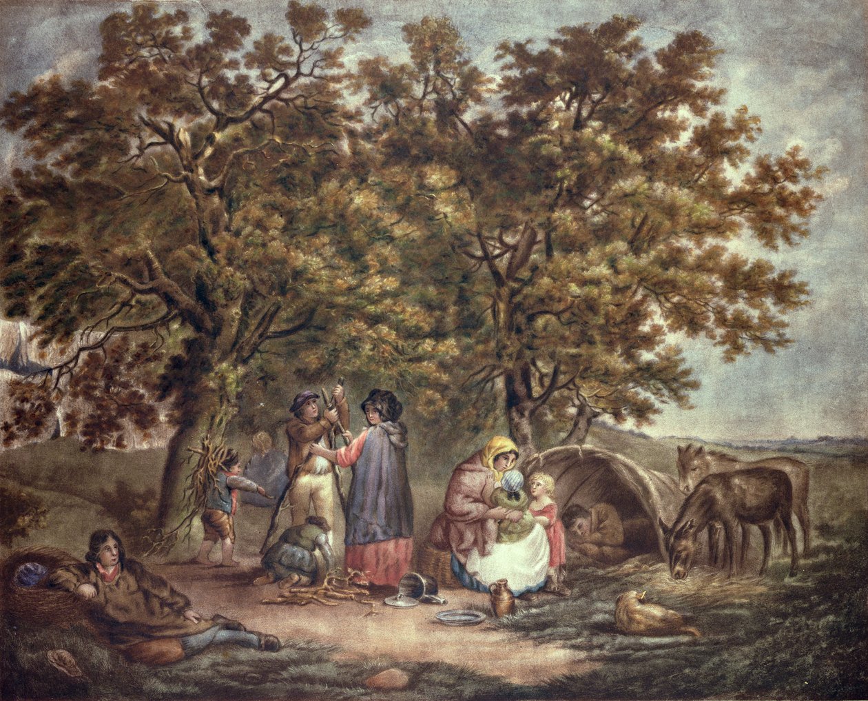 Joseph Grozar tarafından kazınmış Çingene Çadırı by George Morland