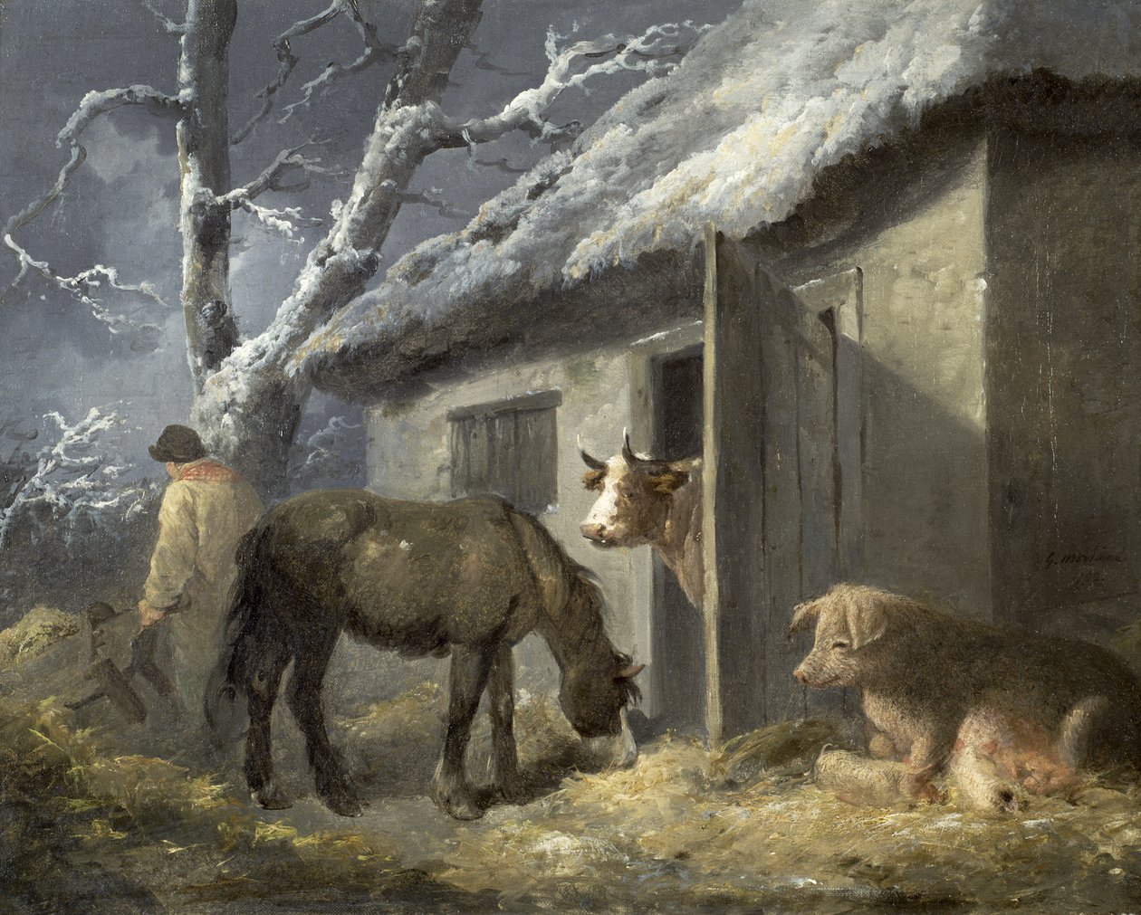 ಚಳಿಗಾಲದ ಫಾರ್ಮ್ಯಾರ್ಡ್‌ಟರ್ಕ್ by George Morland