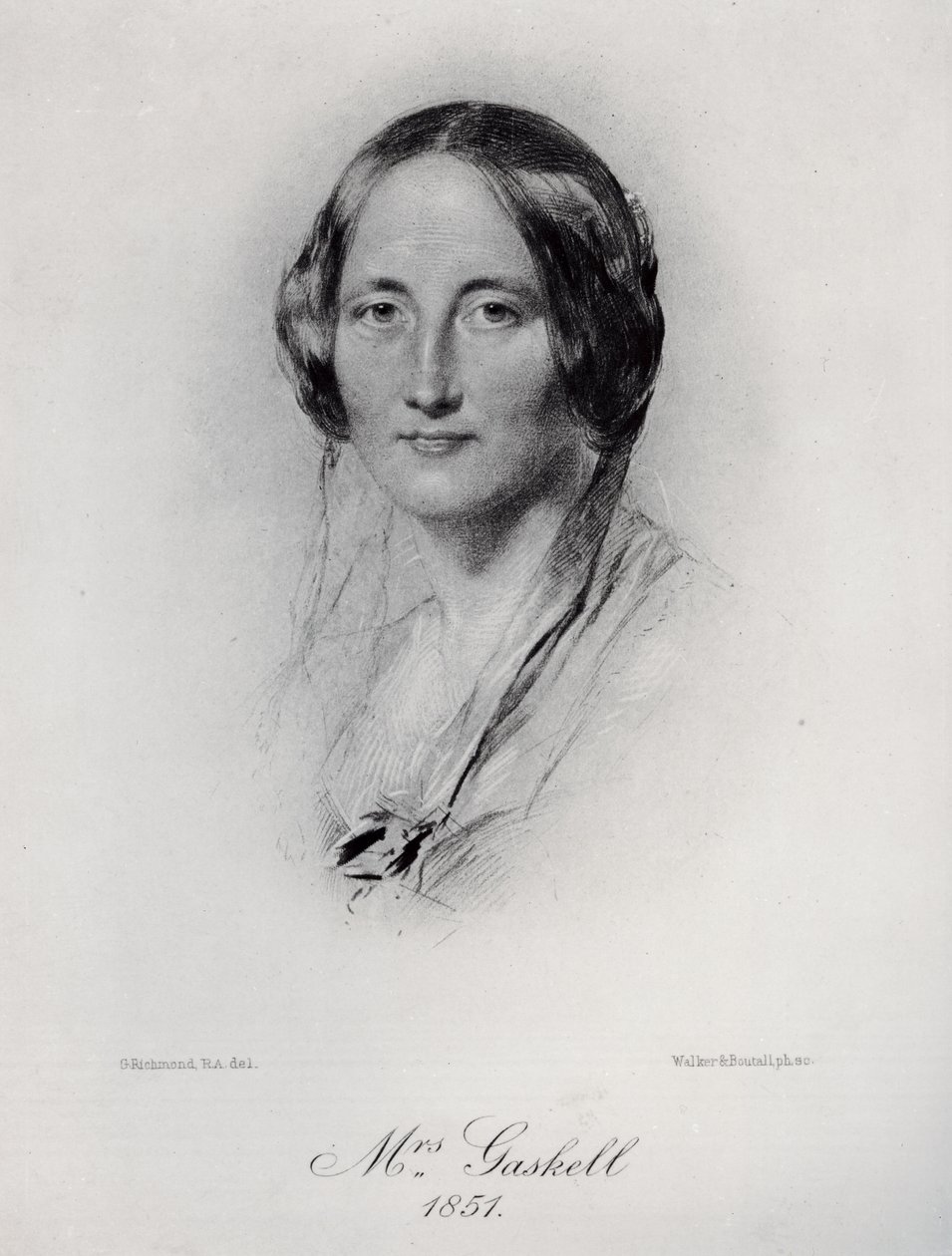 Elizabeth Cleghorn Gaskell (1810-65)   (see 114001) by George Richmond