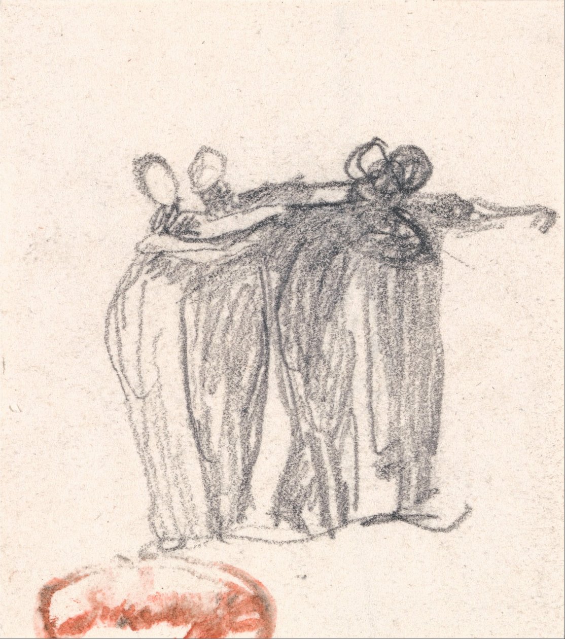 Dörtlü Kadın Kucaklayan Grup by George Romney