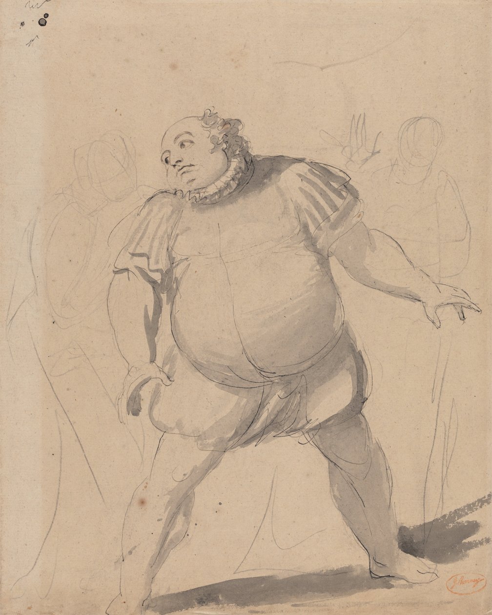 John Henderson Falstaff olarak by George Romney