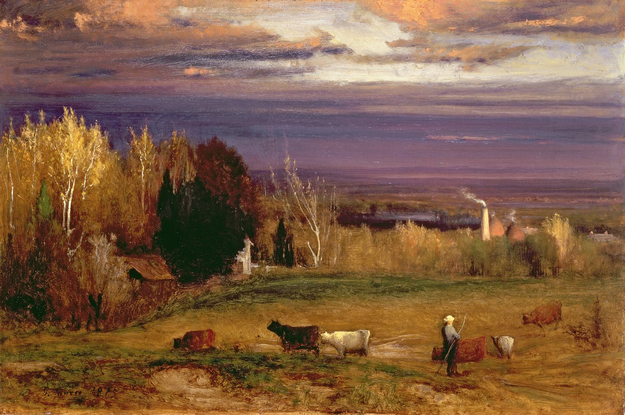 Fırtına veya Gün Batımından Sonra Güneş Işığı, 1875 by George Inness