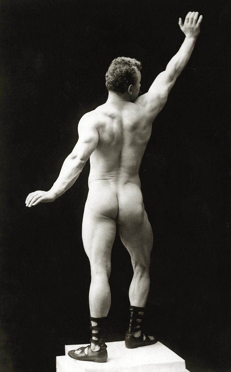 Eugen Sandow, klasik antik Greko-Romen pozunda, 1894 dolayları by George Steckel