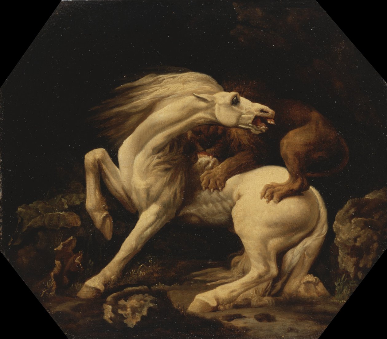 Aslan Tarafından Saldırıya Uğrayan At (Bölüm C) by George Stubbs