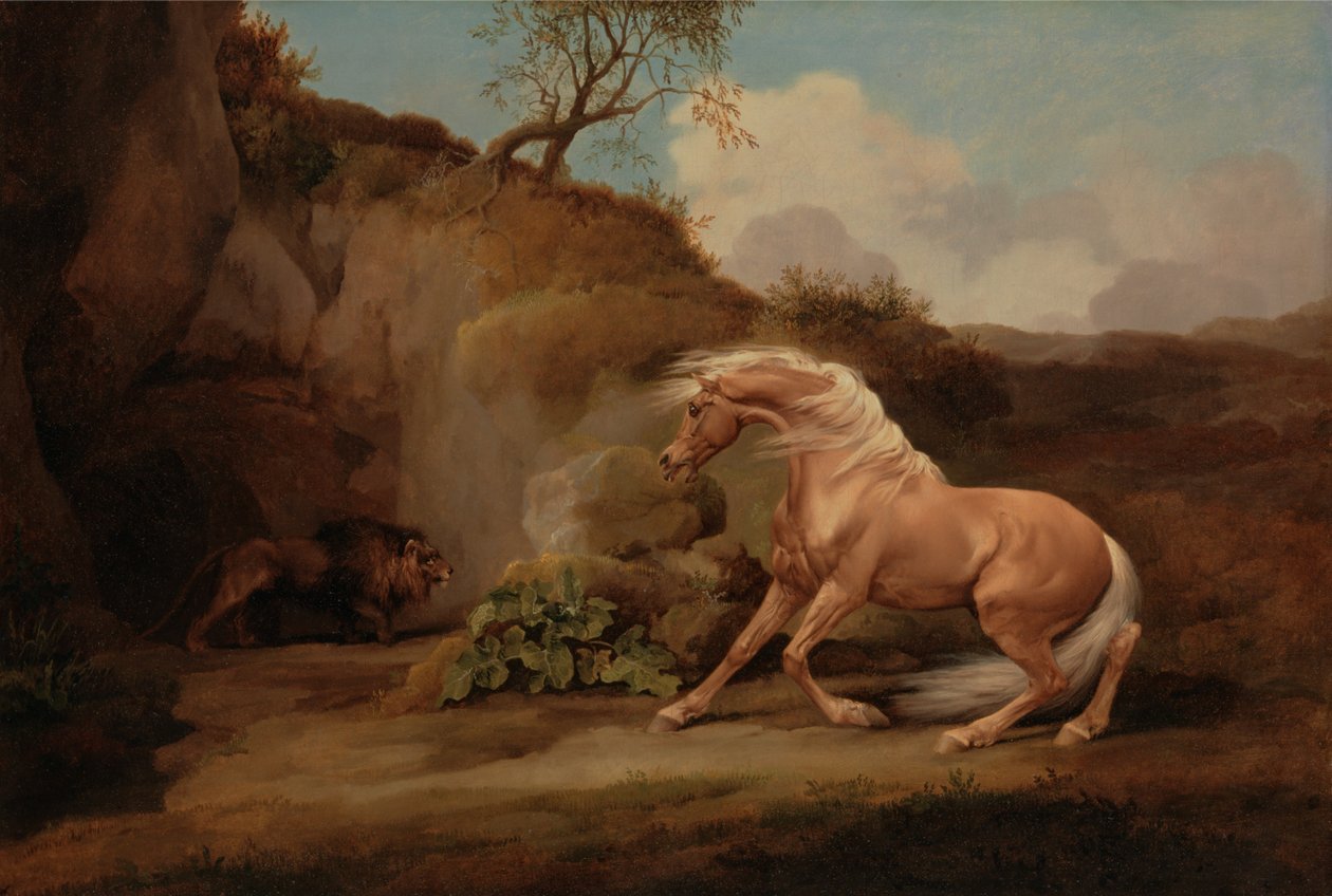 Aslan tarafından korkan at by George Stubbs