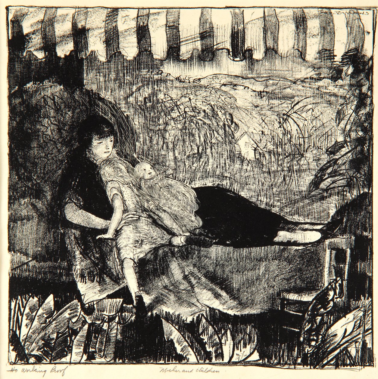 ತಾಯಿ ಮತ್ತು ಮಕ್ಕಳು, 1916 ಟರ್ಕಿ by George Wesley Bellows