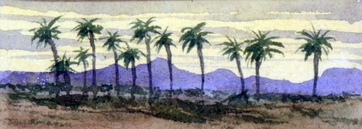 Çöl avuç içi (sulu boya) by George Sand