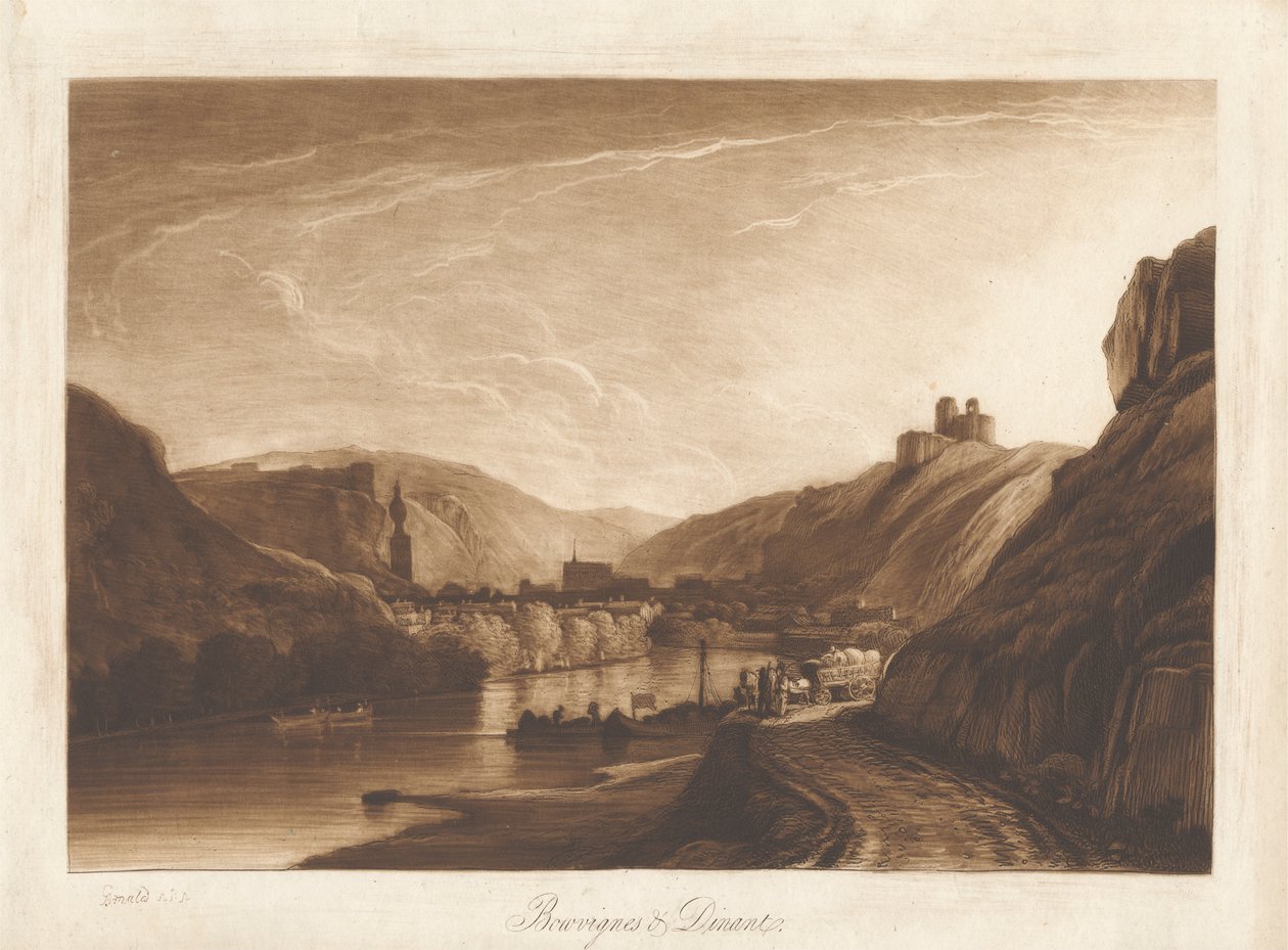Bouvignes ve Dinant by George Arnald